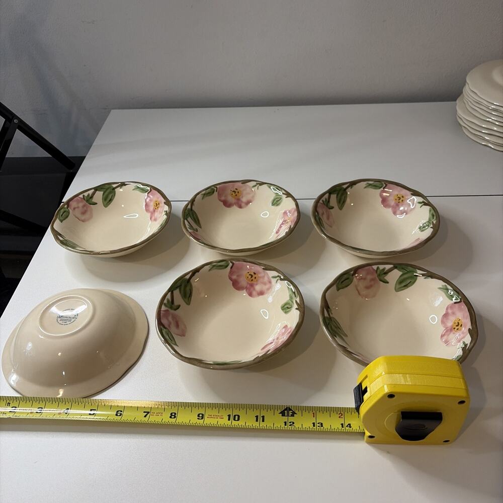 Franciscan Ware Desert Rose 1 Set of 6 Small 6" Bowls Made in England